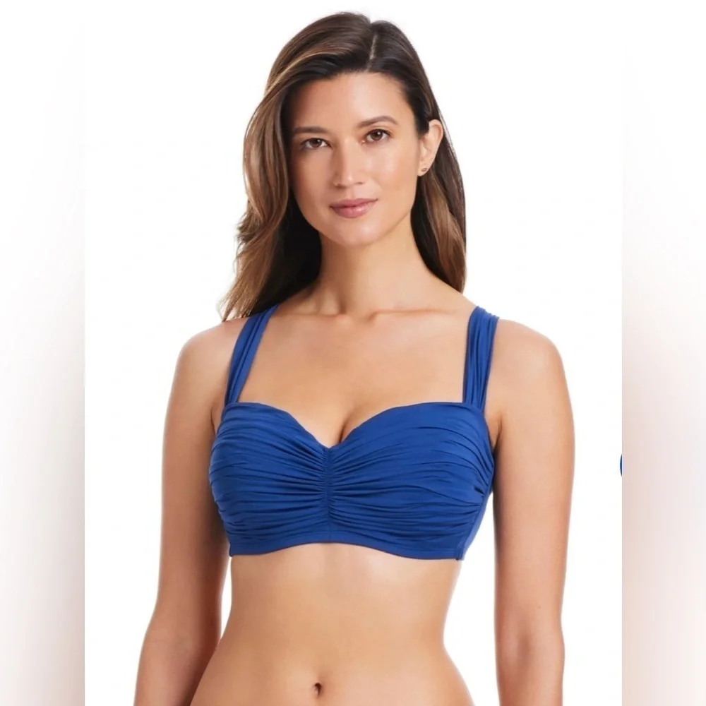 Bleu Rod Beattie Blue Bikini Set Top Size 40D Bottom Size 14